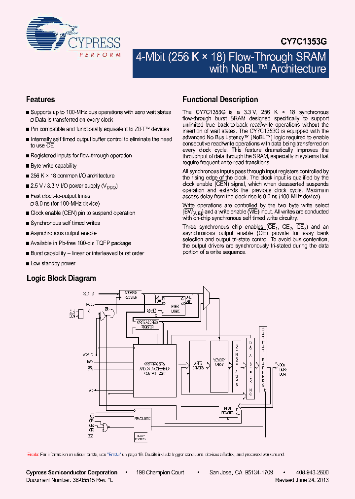CY7C1353G-100AXC_7374905.PDF Datasheet