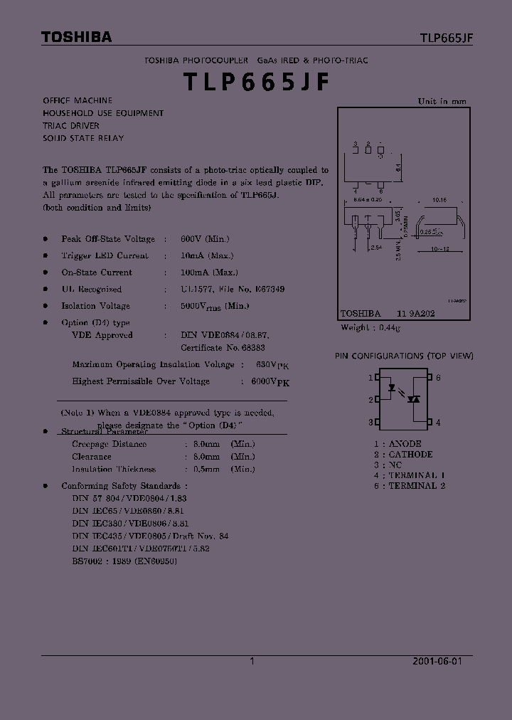 TLP665JF_7379418.PDF Datasheet
