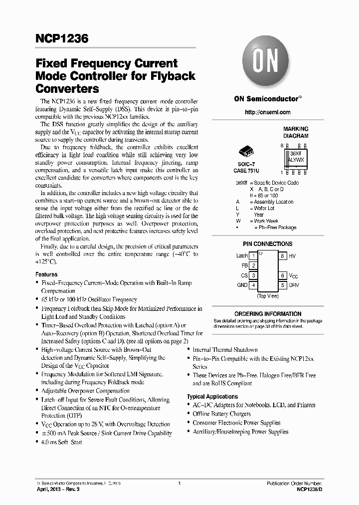 NCP1236BD100R2G_7393208.PDF Datasheet