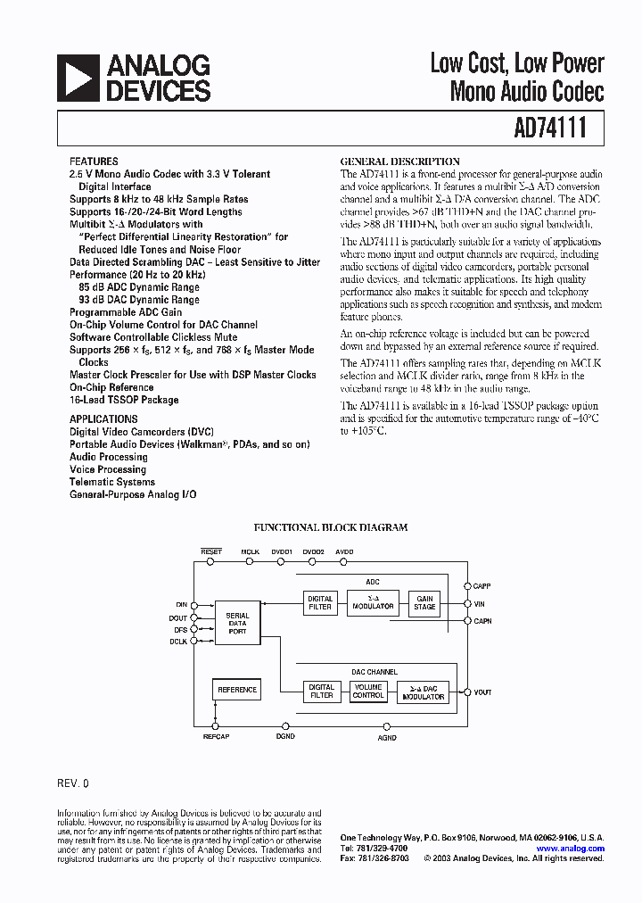 AD74111YRUZ-REEL_7393254.PDF Datasheet