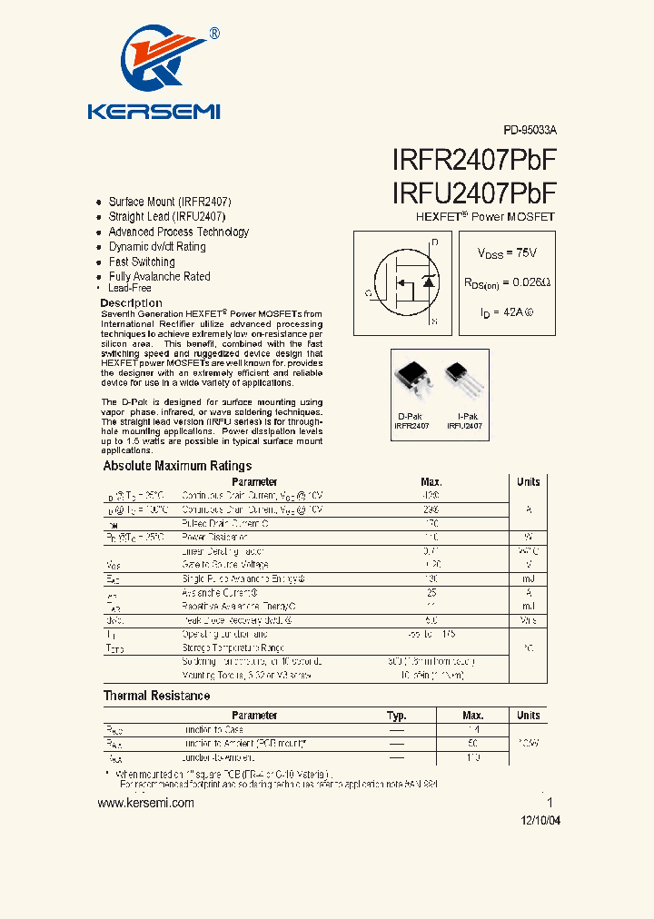 IRFR2407PBF_7394186.PDF Datasheet