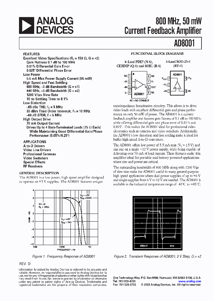 AD8001ANZ_7399931.PDF Datasheet