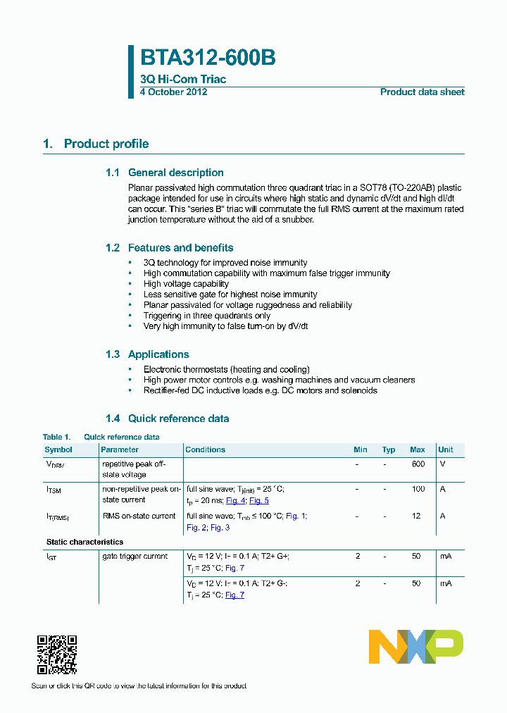 BTA312-600DG_7402379.PDF Datasheet