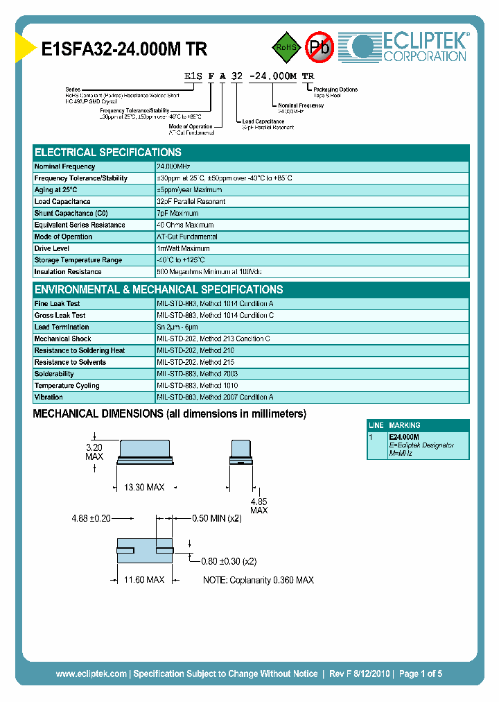 E1SFA32-24000MTR_7411345.PDF Datasheet