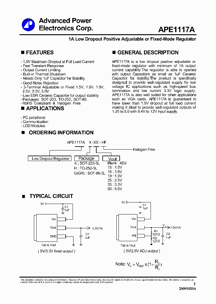 APE1117AH-33-HF_7428972.PDF Datasheet