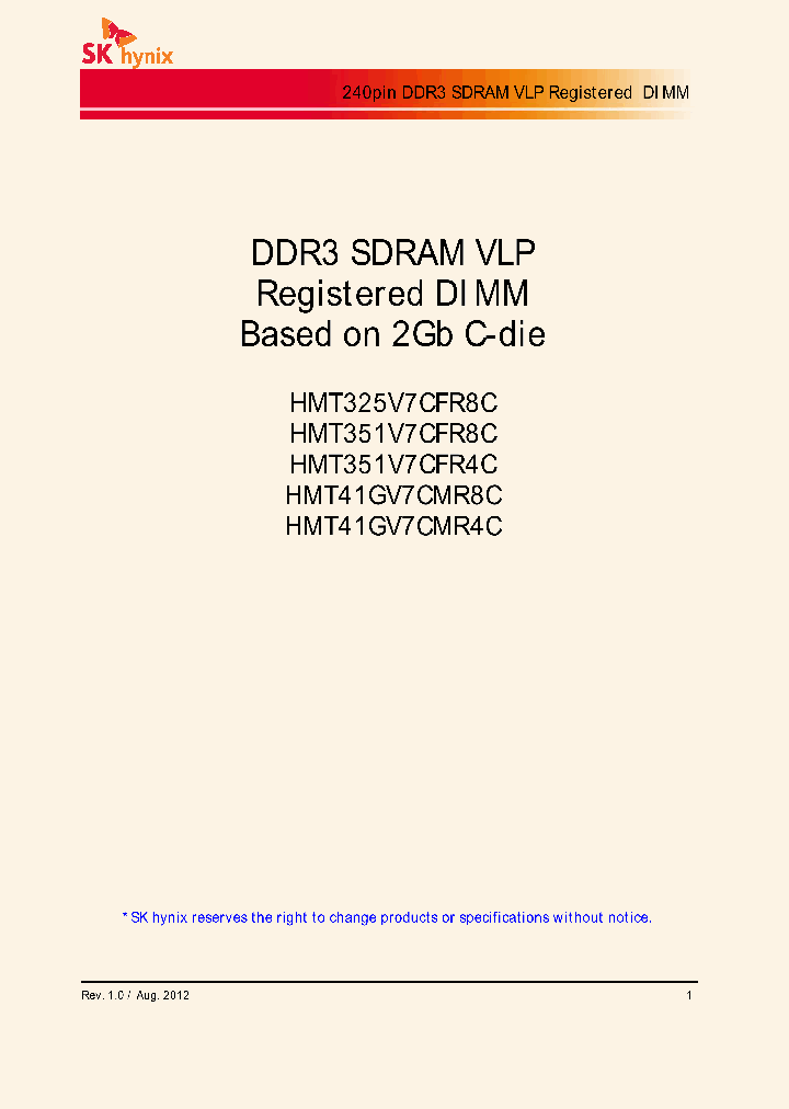 HMT351V7CFR4C-H9_7473511.PDF Datasheet