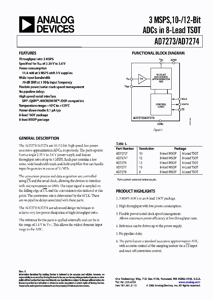 AD7273BUJ-REEL7_7486541.PDF Datasheet