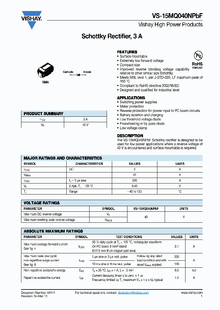 VS-15MQ040NPBF_7487905.PDF Datasheet