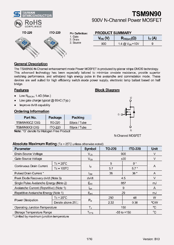 TSM9N90CIC0G_7489649.PDF Datasheet