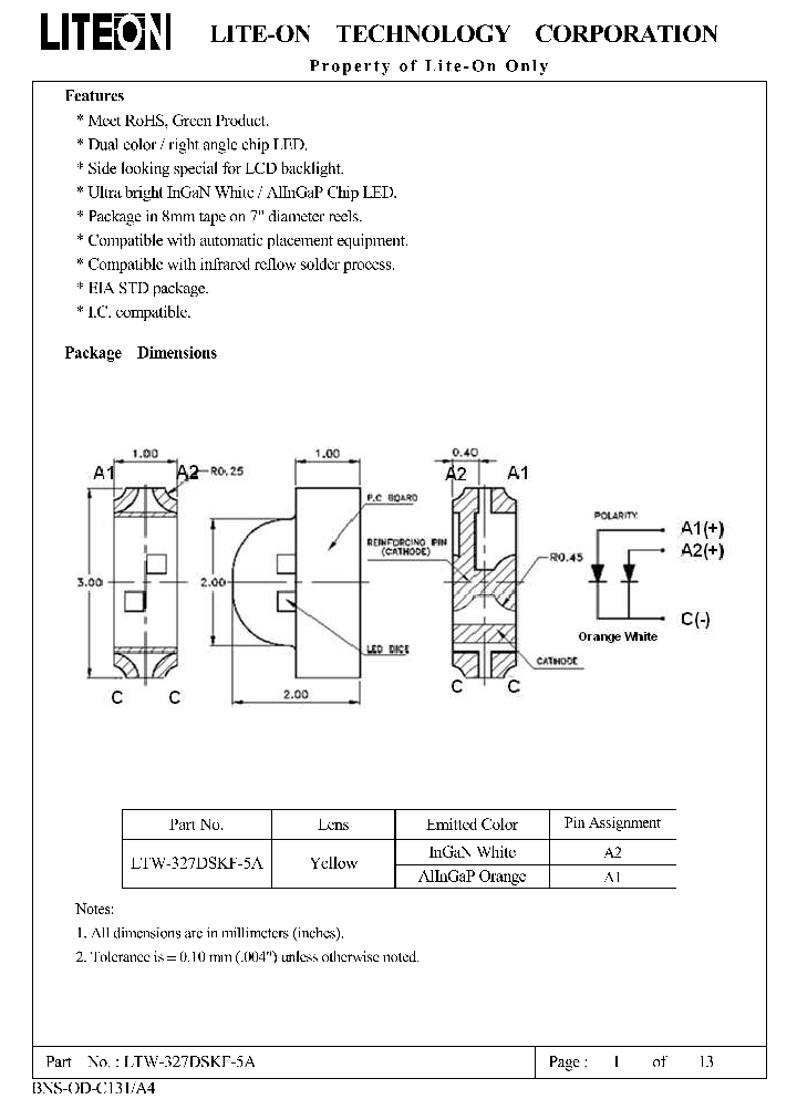 LTW-327DSKF-5A_7499230.PDF Datasheet