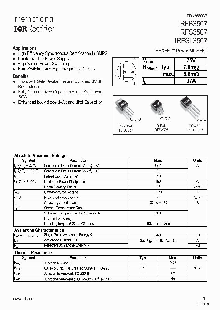 IRFB3507_7506712.PDF Datasheet