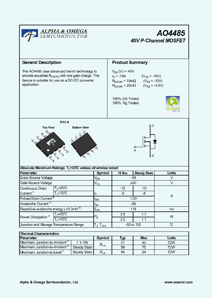 AO4485_7509442.PDF Datasheet