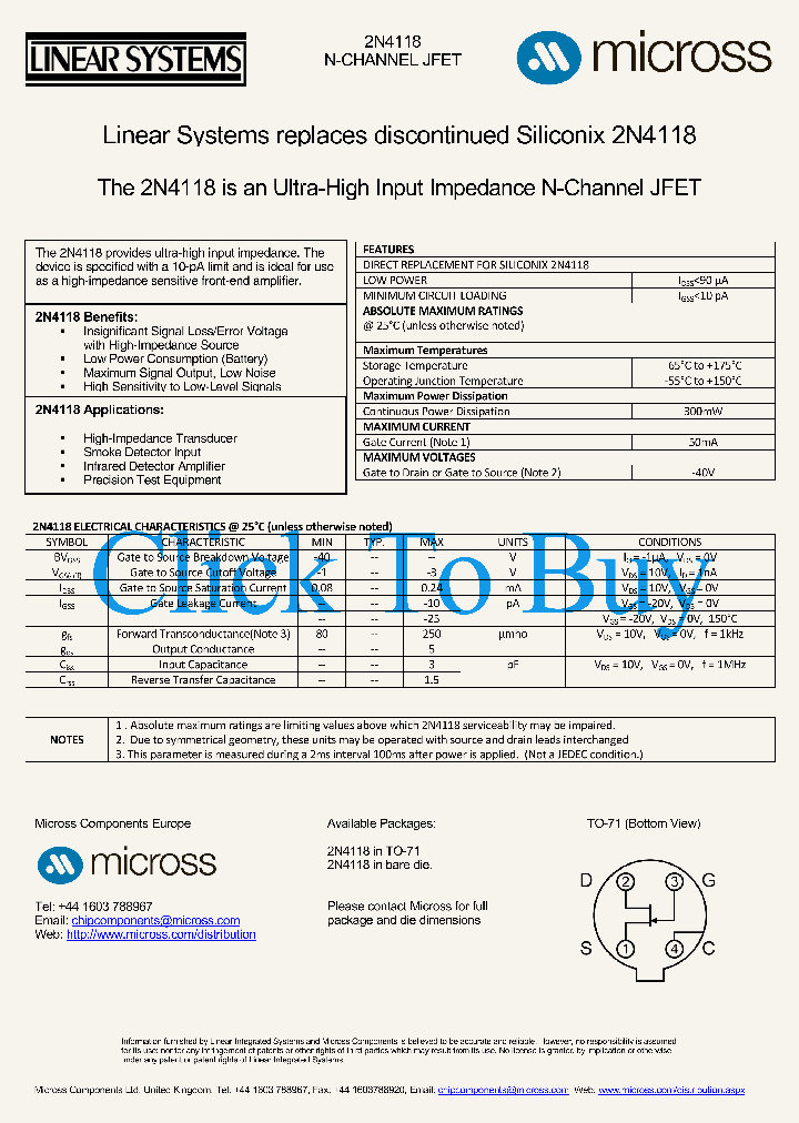 2N4118TO-71_7515092.PDF Datasheet