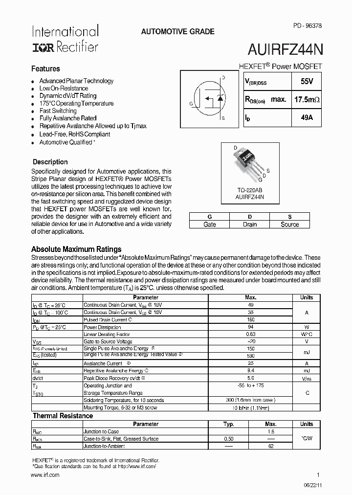 AUIRFZ44N_7518258.PDF Datasheet