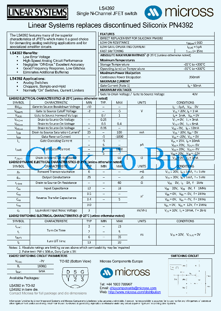 LS4392TO-92_7526253.PDF Datasheet