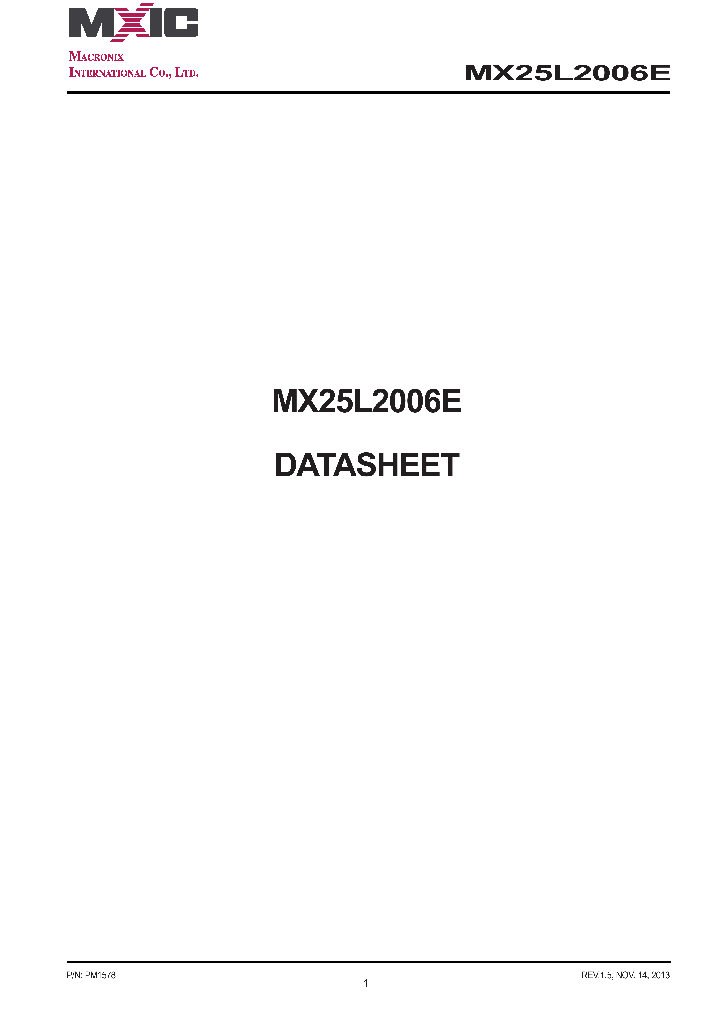 MX25L2006E_7527497.PDF Datasheet