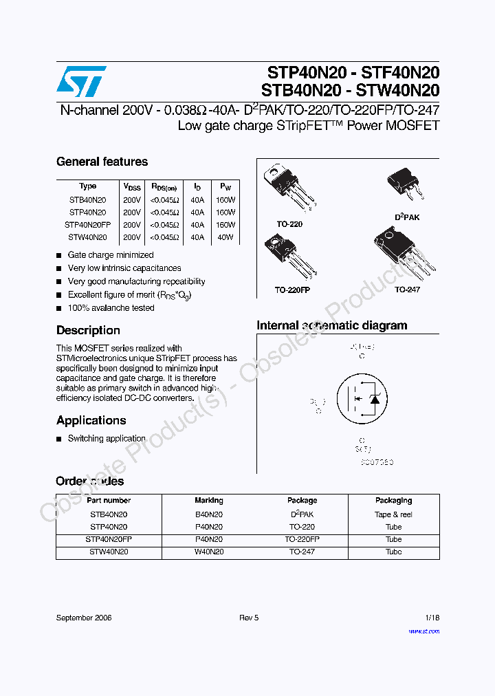 STP40N20FP_7531264.PDF Datasheet