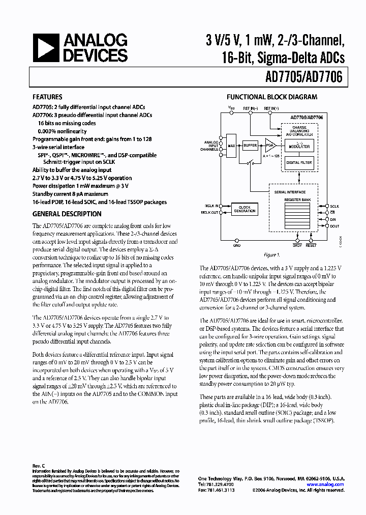 AD7705BN_7533380.PDF Datasheet