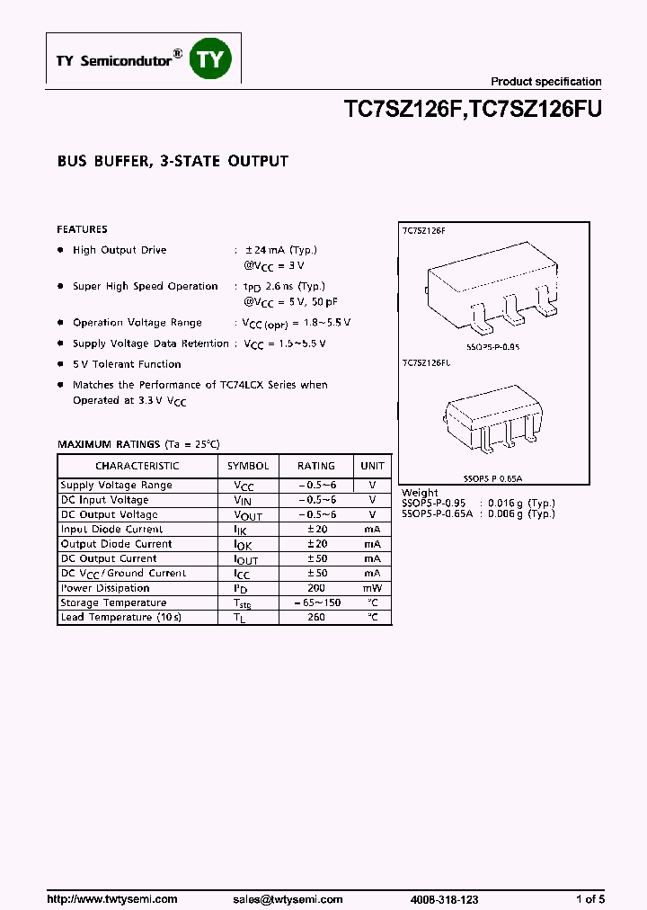 TC7SZ126F_7535531.PDF Datasheet