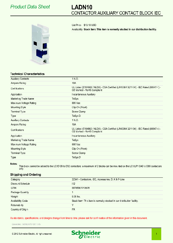 LADN10_7542571.PDF Datasheet