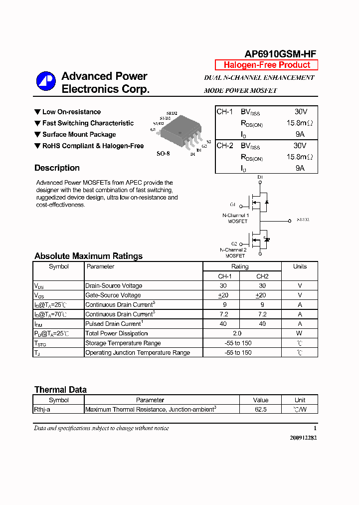 AP6910GSM-HF_7568338.PDF Datasheet