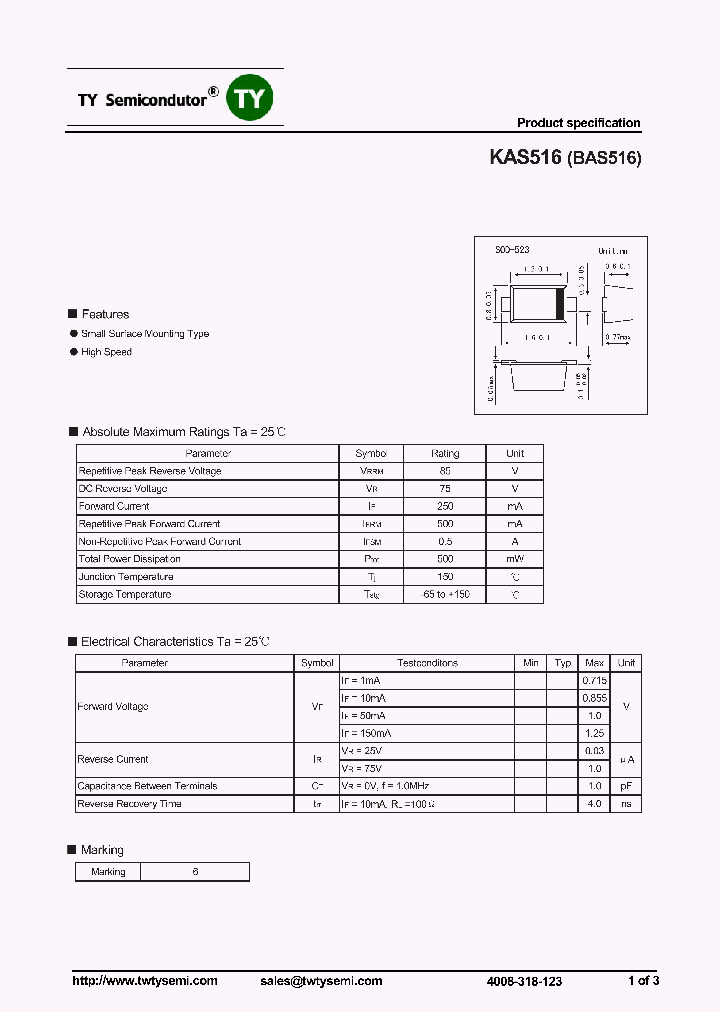 BAS516_7595221.PDF Datasheet