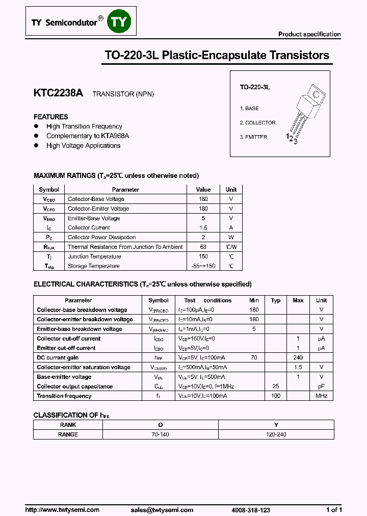 KTC2238A_7598033.PDF Datasheet