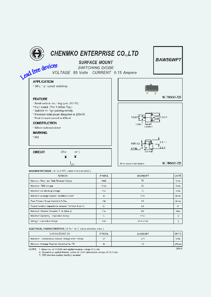 BAW56WPT_7598163.PDF Datasheet