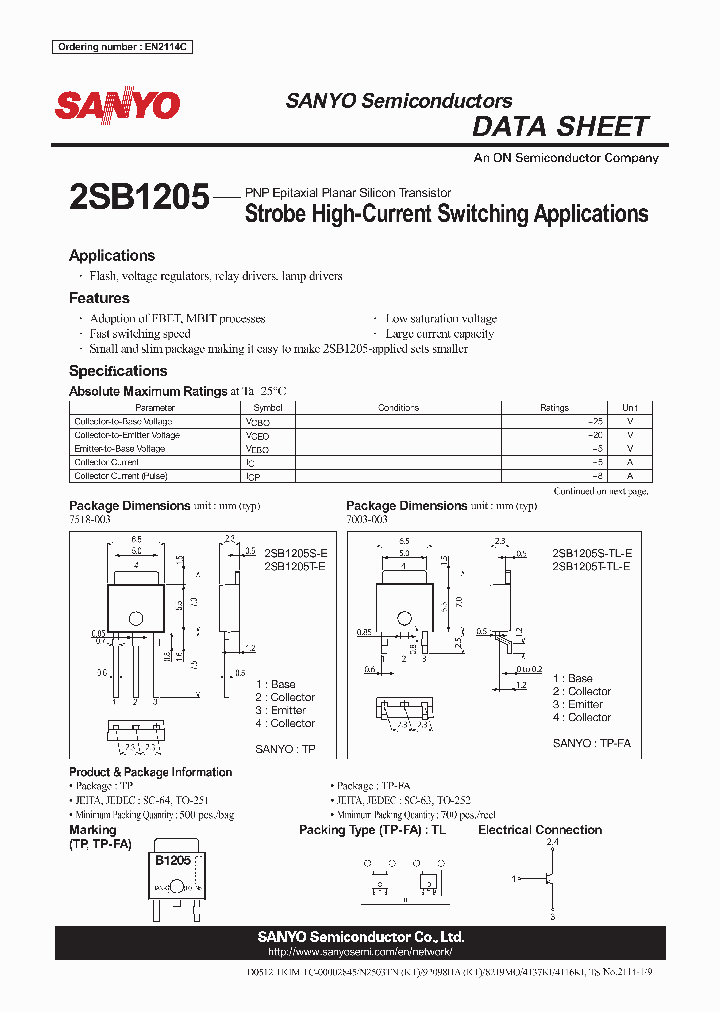 2SB1205S-E_7603176.PDF Datasheet
