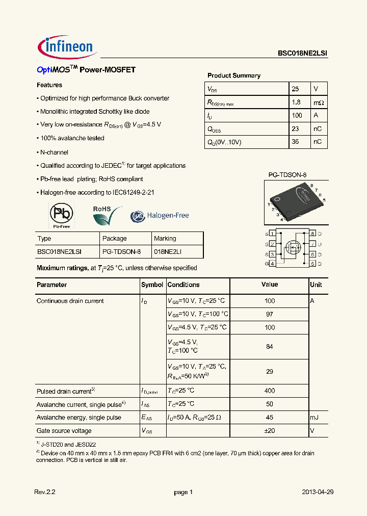 BSC018NE2LSI_7603321.PDF Datasheet