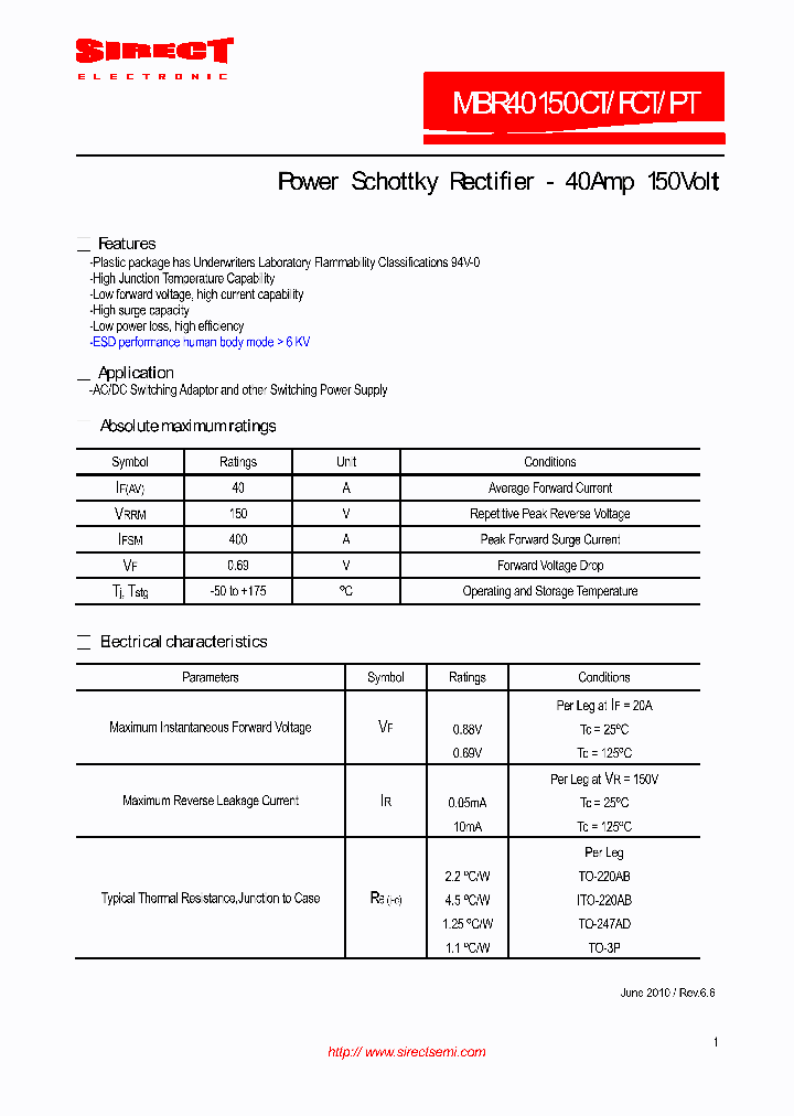 MBR40150PT_7604622.PDF Datasheet
