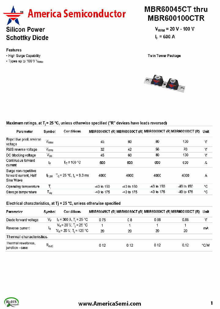 MBR60045CTR_7608460.PDF Datasheet