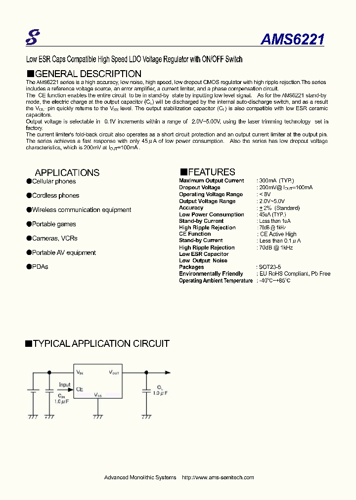 AMS6221_7611042.PDF Datasheet