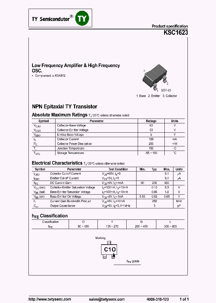 KSC1623O_7610993.PDF Datasheet