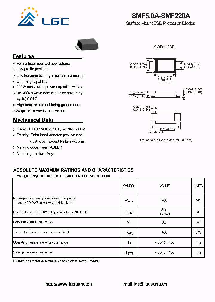 SMF190A_7612206.PDF Datasheet