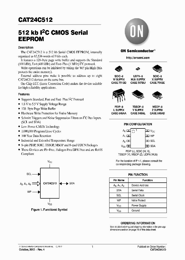 CAT24C512HU5EGT3_7614189.PDF Datasheet