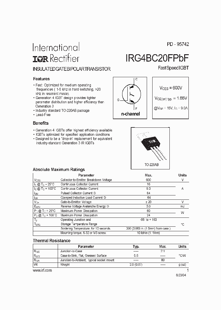 IRG4BC20FPBF_7616785.PDF Datasheet
