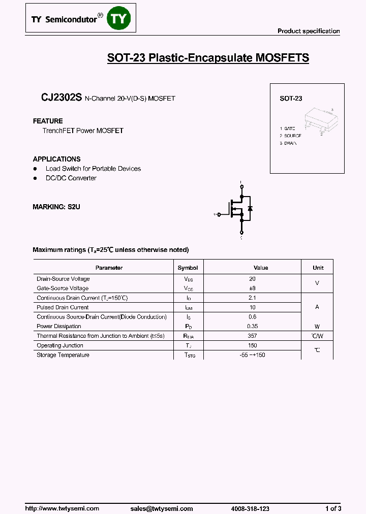 CJ2302S_7620777.PDF Datasheet