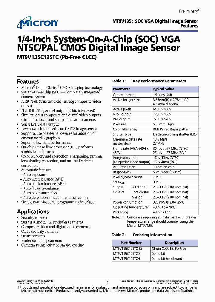 MT9V135C12STCES_7628300.PDF Datasheet