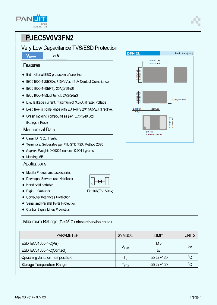 PJEC5V0V3FN2_7641651.PDF Datasheet