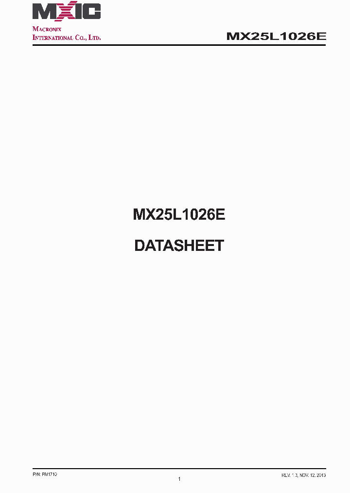 MX25L1026E_7652943.PDF Datasheet