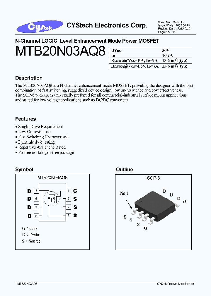 MTB20N03AQ8_7660535.PDF Datasheet