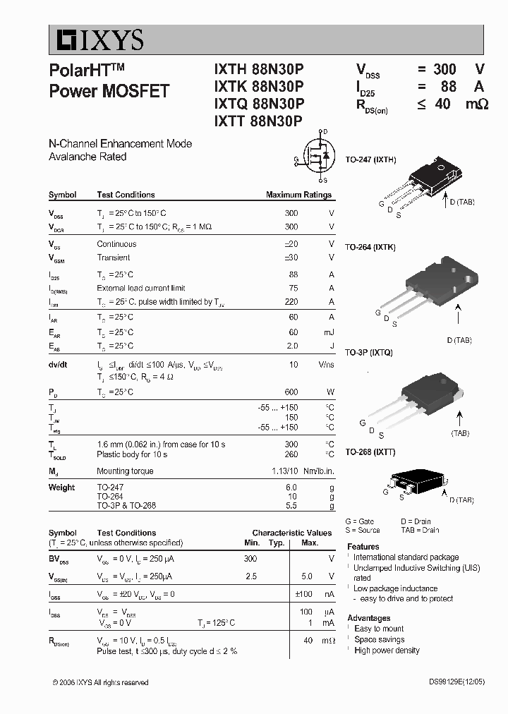 IXTK88N30P_7663117.PDF Datasheet