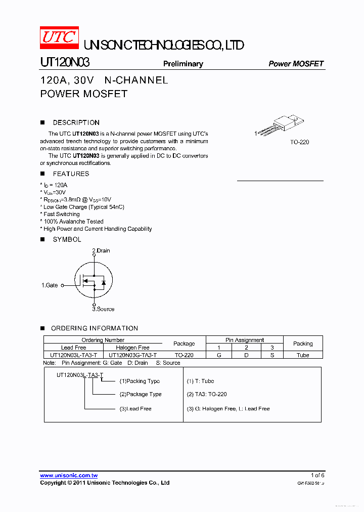 UT120N03_7667956.PDF Datasheet