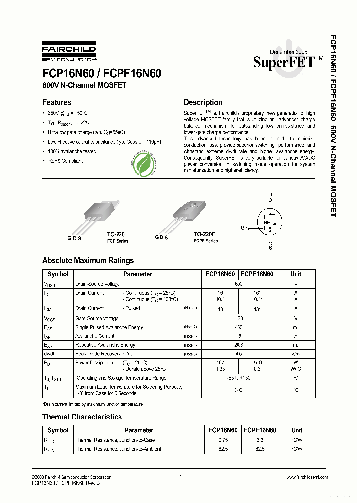 16N60_7667982.PDF Datasheet