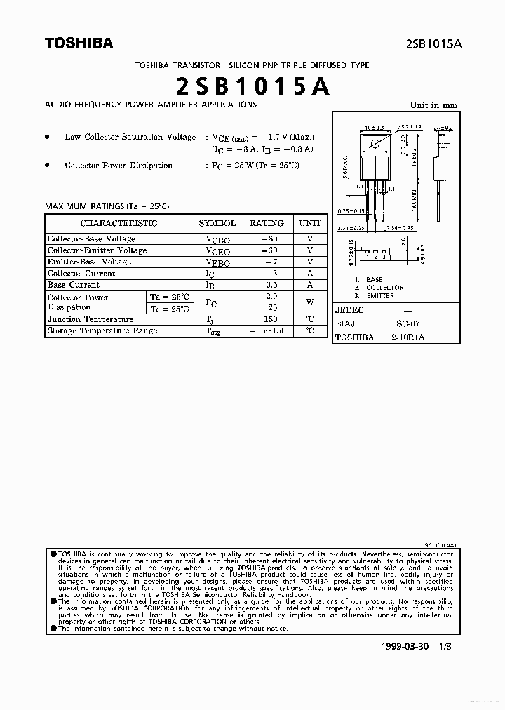 B1015_7669103.PDF Datasheet