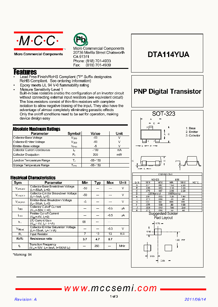 DTA114YUA_7670812.PDF Datasheet