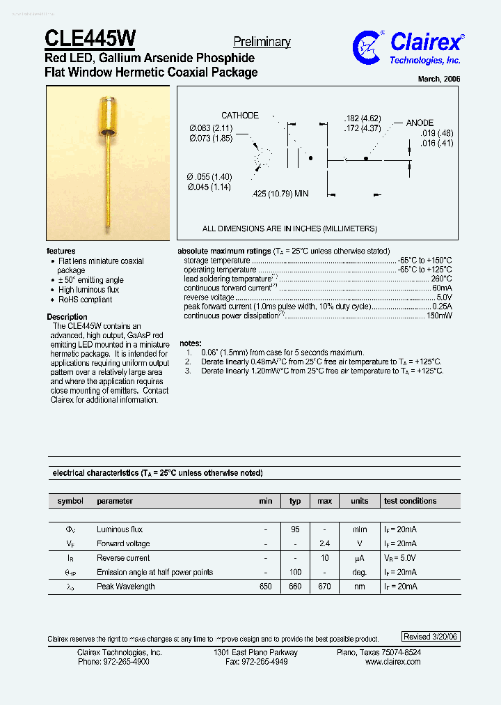 CLE445W_7674276.PDF Datasheet