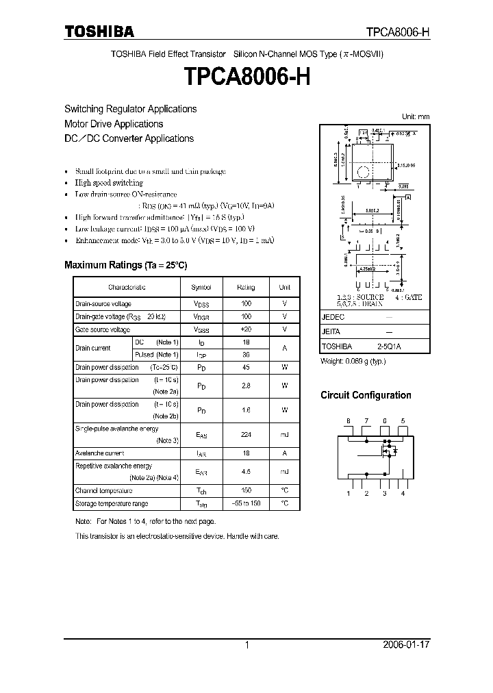 TPCA8006-H_7675121.PDF Datasheet