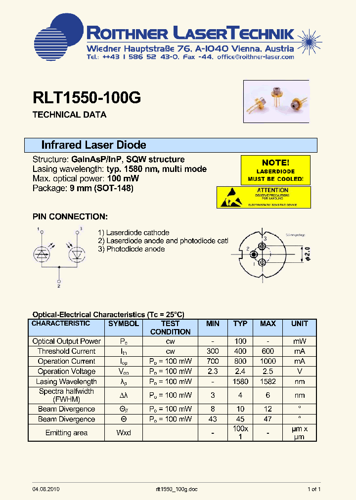 RLT1550-100G_7677845.PDF Datasheet